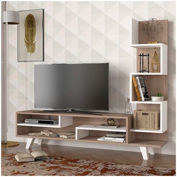 Έπιπλο τηλεόρασης Granada  χρώμα λευκό - cordoba 149,5x29,5x120εκ. - Image 1