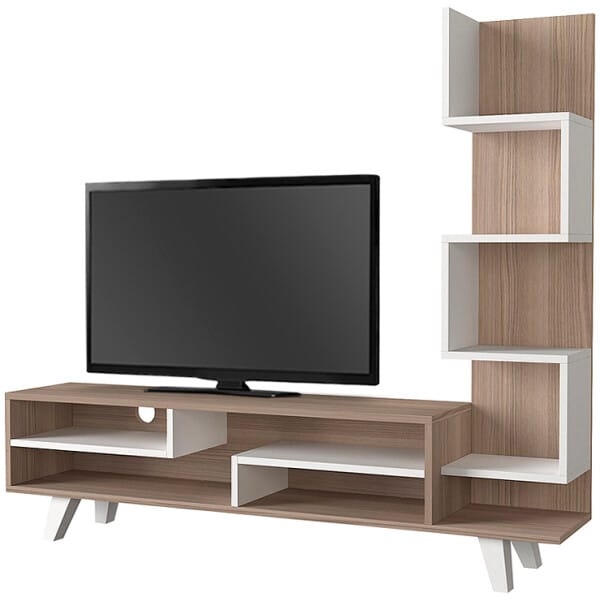 Έπιπλο τηλεόρασης Granada  χρώμα λευκό - cordoba 149,5x29,5x120εκ. - Image 5