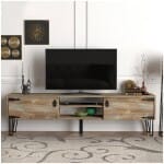 Έπιπλο τηλεόρασης Costa  χρώμα vintage patik - μαύρο 180x29,5x49εκ. - Image 5
