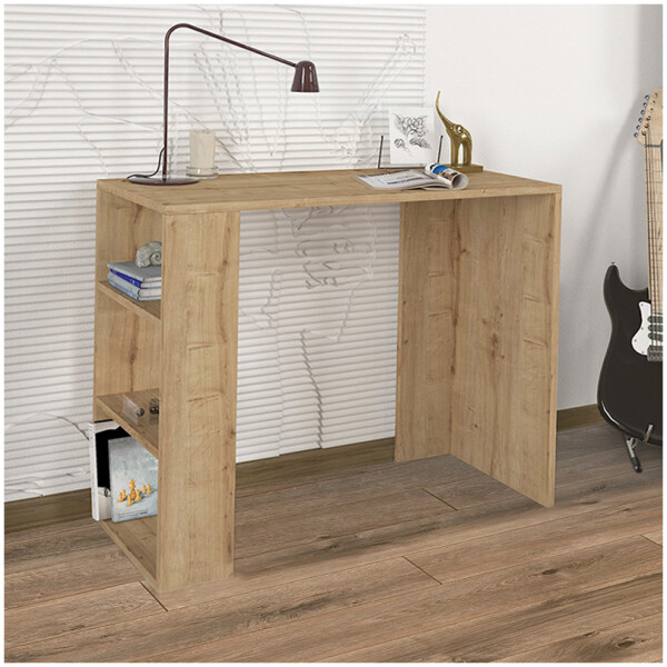 Γραφείο εργασίας Netenia  χρώμα sapphire oak 90x40x74εκ.