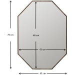 Καθρέπτης τοίχου Ursula Μegapap χρώμα καρυδί 45x2x70εκ. - Image 5