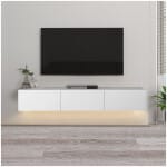 Έπιπλο τηλεόρασης επιτοίχιο Damla  με LED χρώμα λευκό 180x29,5x29,5εκ. - Image 5