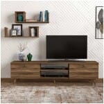 Έπιπλο τηλεόρασης Seddra  χρώμα καρυδί 180x31,5x45εκ. - Image 5
