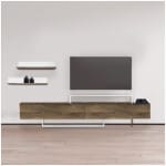 Έπιπλο τηλεόρασης Nirvana  χρώμα καρυδί - λευκό 180x31,3x41,7εκ. - Image 5
