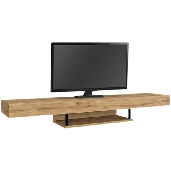 Έπιπλο τηλεόρασης επιτοίχιο Albares  με LED χρώμα sapphire oak 150x29,6x22εκ. - Image 5