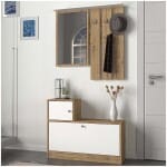 Έπιπλο εισόδου Galina  χρώμα sapphire oak - λευκό 91,8x27x70εκ.