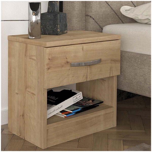 Κομοδίνο Lube  χρώμα sapphire oak 40x28,2x40εκ.