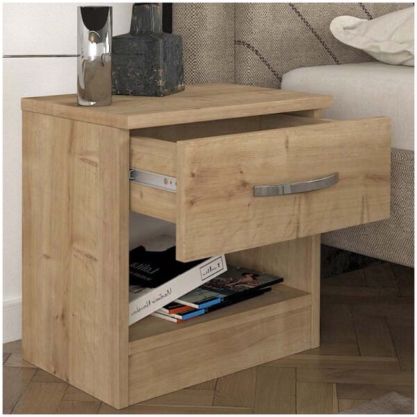 Κομοδίνο Lube  χρώμα sapphire oak 40x28,2x40εκ. - Image 4