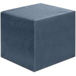 Σκαμπώ April  βελούδινο χρώμα ανθρακί 40x40x40εκ.