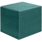 Σκαμπώ April  βελούδινο χρώμα κυπαρρισί 40x40x40εκ.