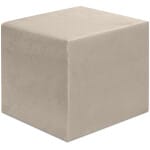 Σκαμπώ April  βελούδινο χρώμα μπεζ 40x40x40εκ.