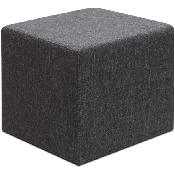 Σκαμπώ Linda  υφασμάτινο χρώμα ανθρακί 40x40x40εκ. - Image 1