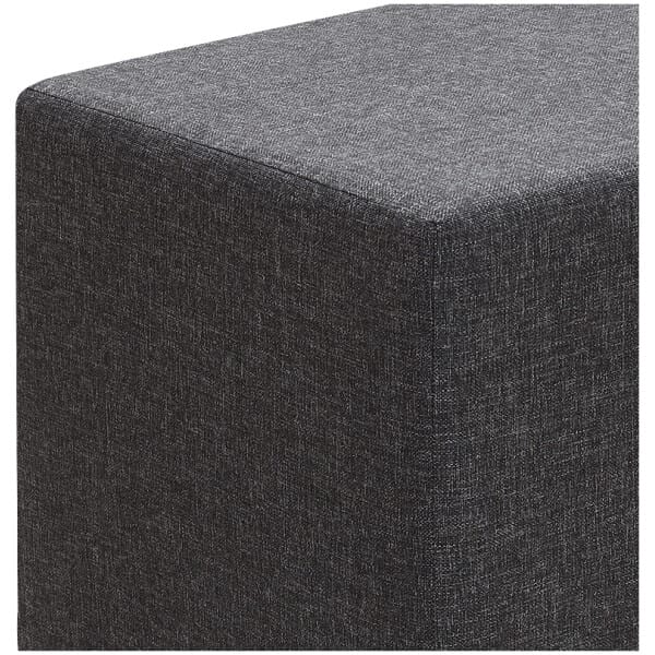 Σκαμπώ Linda  υφασμάτινο χρώμα ανθρακί 40x40x40εκ. - Image 3
