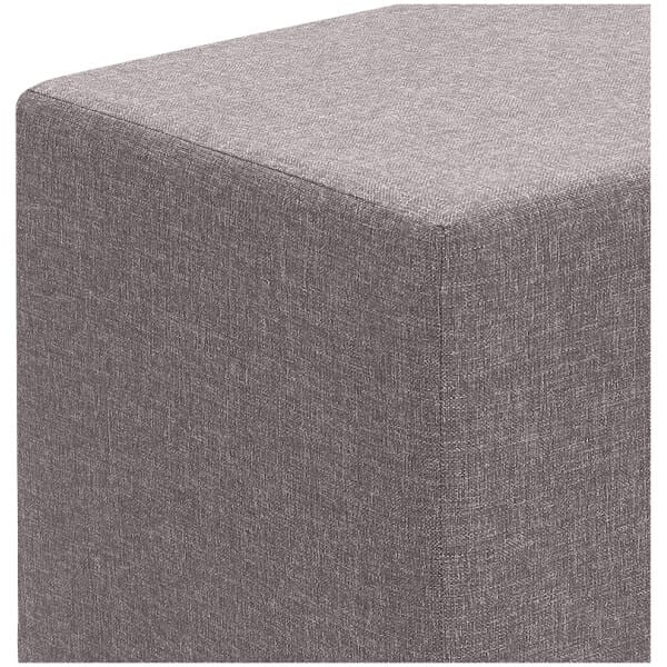 Σκαμπώ Linda  υφασμάτινο χρώμα καφέ 40x40x40εκ. - Image 3
