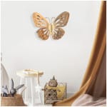 Διακοσμητικό τοίχου Butterfly  μεταλλικό χρώμα χρυσό 29x32εκ. - Image 2