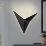 Απλίκα τοίχου Bird  μεταλλική χρώμα μαύρο 34x5x34εκ. - Image 2
