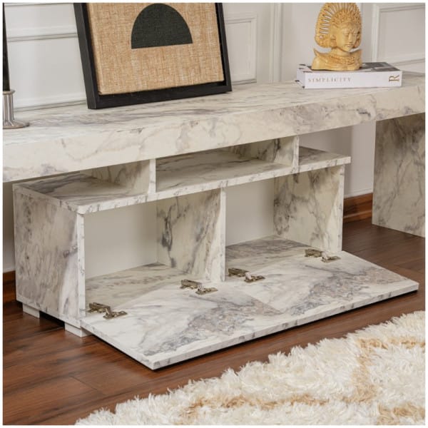 Έπιπλο τηλεόρασης Enclave  χρώμα εφέ μαρμάρου 180x31,3x50εκ. - Image 3