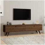 Έπιπλο τηλεόρασης Paris  χρώμα καρυδί 160x25x35εκ.