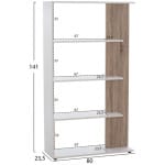 ΒΙΒΛΙΟΘΗΚΗ HARVEY HM8770 80X23X141 ΛΕΥΚΟ - Image 2