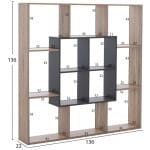 ΒΙΒΛΙΟΘΗΚΗ BRODY HM8771.02 136X22X136 ΓΚΡΙ - Image 2