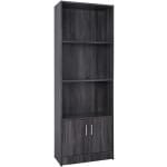 ΒΙΒΛΙΟΘΗΚΗ ΜΕΛΑΜΙΝΗΣ HAYDEN HM2269.01 ΣΕ ΑΝΘΡΑΚΙ ΧΡΩΜΑ 60x30x174 εκ.
