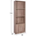 ΒΙΒΛΙΟΘΗΚΗ ΜΕΛΑΜΙΝΗΣ HAYDEN HM2269.02 ΣΕ ΧΡΩΜΑ SONAMA 60x30x174Υεκ. - Image 2