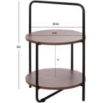 ΒΟΗΘΗΤΙΚΟ ΤΡΑΠΕΖΙ SYLO HM9618.02 MDF ΣΕ ΚΑΡΥΔΙ-ΜΑΥΡΟ ΜΕΤΑΛΛΟ Φ44x66Υεκ. - Image 2
