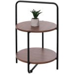 ΒΟΗΘΗΤΙΚΟ ΤΡΑΠΕΖΙ SYLO HM9618.02 MDF ΣΕ ΚΑΡΥΔΙ-ΜΑΥΡΟ ΜΕΤΑΛΛΟ Φ44x66Υεκ.