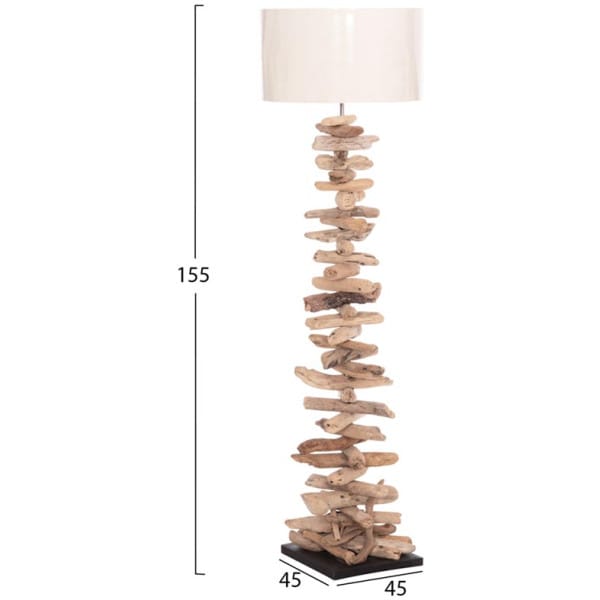 ΔΙΑΚΟΣΜΗΤΙΚΟ ΦΩΤΙΣΤΙΚΟ ΔΑΠΕΔΟΥ ALTAR HM4430 DRIFTWOOD--ΛΕΥΚΟ PVC Φ45x155Υεκ. - Image 2