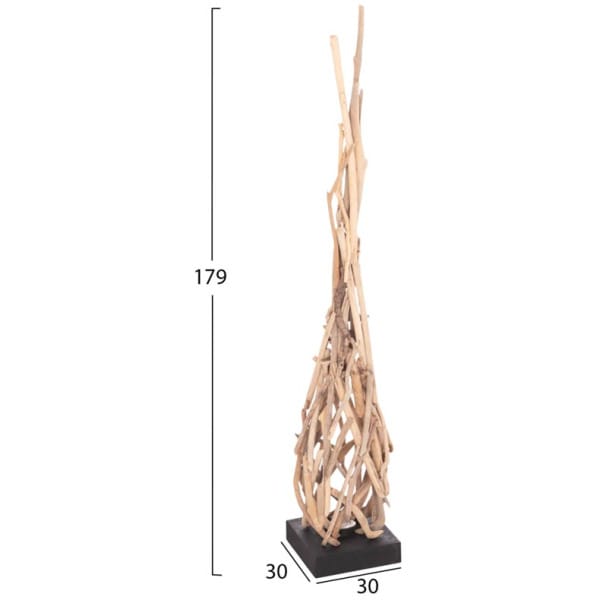 ΔΙΑΚΟΣΜΗΤΙΚΟ ΦΩΤΙΣΤΙΚΟ ΔΑΠΕΔΟΥ FLAMER HM4439 DRIFTWOOD ΣΕ ΦΥΣΙΚΟ 30x30x179Υεκ. - Image 2