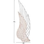 ΔΙΑΚΟΣΜΗΤΙΚΟ ΤΟΙΧΟΥ ΣΕΤ 2ΤΜΧ ΦΤΕΡΑ HM4223 MDF ΣΕ ΛΕΥΚΟ-ΜΑΥΡΟ ΜΕΤΑΛΛΟ 39x1,5x92Υ εκ. - Image 2