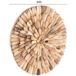 ΔΙΑΚΟΣΜΗΤΙΚΟ ΤΟΙΧΟΥ ΣΤΡΟΓΓΥΛΟ CHIIKI HM4297 DRIFTWOOD ΣΕ ΦΥΣΙΚΟ Φ40 εκ. - Image 2