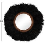 ΔΙΑΚΟΣΜΗΤΙΚΟΣ ΚΑΘΡΕΠΤΗΣ ΤΟΙΧΟΥ ΣΤΡΟΓΓΥΛΟΣ BRENNO HM4713 ΙΝΕΣ ΜΠΑΝΑΝΑΣ ΜΑΥΡΟ Φ80εκ - Image 2