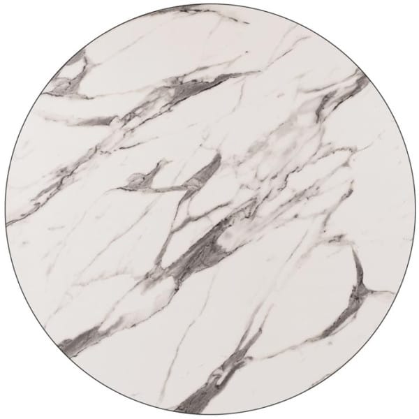 ΕΠΙΦΑΝΕΙΑ ΤΡΑΠΕΖΙΟΥ HPL HM5842.11 MARBLE WHITE-GREY Φ69 εκ. ΠΑΧΟΥΣ 12mm. - Image 1