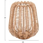 ΕΠΙΤΡΑΠΕΖΙΟ ΦΩΤΙΣΤΙΚΟ HM4350 ΜΕΤΑΛΛΟ ΜΕ PAPER ROPE ΣΕ ΦΥΣΙΚΟ Φ29Χ34Υεκ. - Image 2