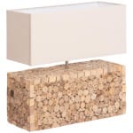 ΕΠΙΤΡΑΠΕΖΙΟ ΦΩΤΙΣΤΙΚΟ TWIGGY HM4437 DRIFTWOOD & ΛΕΥΚΟ ΚΑΠΕΛΟ 50.5x16x45.5Υεκ.