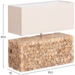 ΕΠΙΤΡΑΠΕΖΙΟ ΦΩΤΙΣΤΙΚΟ TWIGGY HM4437 DRIFTWOOD & ΛΕΥΚΟ ΚΑΠΕΛΟ 50.5x16x45.5Υεκ. - Image 2