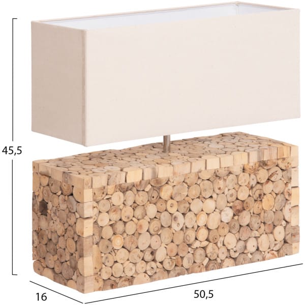 ΕΠΙΤΡΑΠΕΖΙΟ ΦΩΤΙΣΤΙΚΟ TWIGGY HM4437 DRIFTWOOD & ΛΕΥΚΟ ΚΑΠΕΛΟ 50.5x16x45.5Υεκ. - Image 2