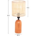 ΕΠΙΤΡΑΠΕΖΙΟ ΦΩΤΙΣΤΙΚΟ LYKTUR HM4709 ΜΠΕΖ ΚΑΠΕΛΟ WICKER-ΞΥΛΙΝΗ ΒΑΣΗ Φ15,5x35,5Υεκ. - Image 2