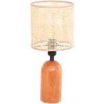 ΕΠΙΤΡΑΠΕΖΙΟ ΦΩΤΙΣΤΙΚΟ LYKTUR HM4709 ΜΠΕΖ ΚΑΠΕΛΟ WICKER-ΞΥΛΙΝΗ ΒΑΣΗ Φ15,5x35,5Υεκ.