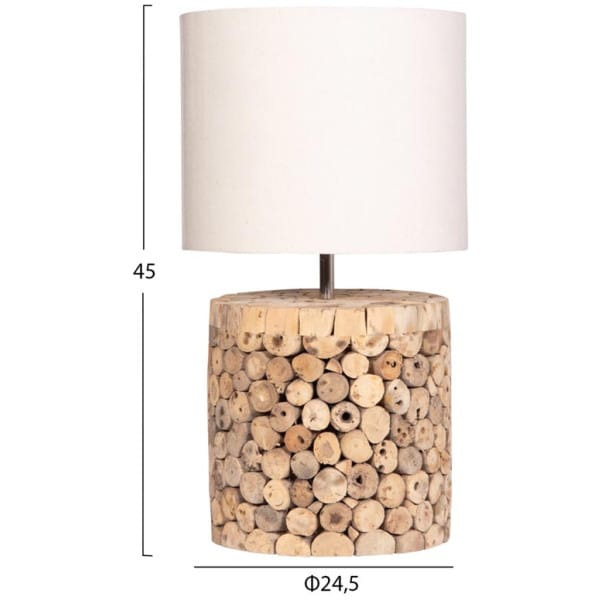 ΕΠΙΤΡΑΠΕΖΙΟ ΚΥΛΙΝΔΡΙΚΟ ΦΩΤΙΣΤΙΚΟ TWIGGY HM4427 DRIFTWOOD & ΜΠΕΖ ΚΑΠΕΛΟ Φ24.5x45Υεκ. - Image 2