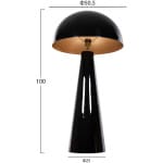 ΦΩΤΙΣΤΙΚΟ ΔΑΠΕΔΟΥ SMUSH HM4256.04 ΜΕΤΑΛΛΟ ΜΑΥΡΟ-ΡΥΘΜΙΖΟΜΕΝΟ ΚΑΠΕΛΟ Φ50x100Υ - Image 2