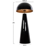 ΦΩΤΙΣΤΙΚΟ ΔΑΠΕΔΟΥ SMUSH HM4257.04 ΜΕΤΑΛΛΟ ΜΑΥΡΟ-ΡΥΘΜΙΖΟΜΕΝΟ ΚΑΠΕΛΟ Φ36,5x84Υεκ - Image 2