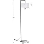 ΦΩΤΙΣΤΙΚΟ ΔΑΠΕΔΟΥ BRANS HM7532.11 ΜΕΤΑΛΛΟ ΜΑΥΡΟ--PVC ΛΕΥΚΟ ΚΑΠΕΛΟ 25x33x170Υεκ. - Image 2