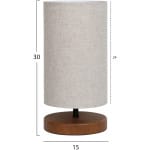 ΦΩΤΙΣΤΙΚΟ ΕΠΙΤΡΑΠΕΖΙΟ ΞΥΛΙΝΟ ΜΕ WICKER ΠΛΕΞΗ ΚΑΦΕ ΜΕ ΕΚΡΟΥ HM7596.02 15x30εκ. - Image 2