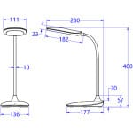 ΦΩΤΙΣΤΙΚΟ ΓΡΑΦΕΙΟΥ LED BLAIN HM4444.03 ΓΑΛΑΖΙΟ-ΛΕΥΚΟ ABS 13,6x17,7x40Υ εκ. - Image 2