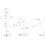 ΦΩΤΙΣΤΙΚΟ ΓΡΑΦΕΙΟΥ LED BLAIN PRO HM4446.07 ΓΚΡΙ ΒΑΣΗ ABS-ΓΚΡΙ ΑΛΟΥΜΙΝΙΟ 57,5x53Υεκ. - Image 2