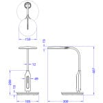 ΦΩΤΙΣΤΙΚΟ ΓΡΑΦΕΙΟΥ LED BLAIN HM4460.01 ΛΕΥΚΟ ABS & ΣΙΛΙΚΟΝΗ Φ18,5x40,7Yεκ. - Image 2