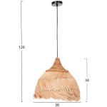ΦΩΤΙΣΤΙΚΟ ΟΡΟΦΗΣ ΑΠΟ ΙΝΕΣ MENDONG GRASS ΣΕ ΦΥΣΙΚΟ Φ38x34-120Yεκ.HM7776 - Image 2