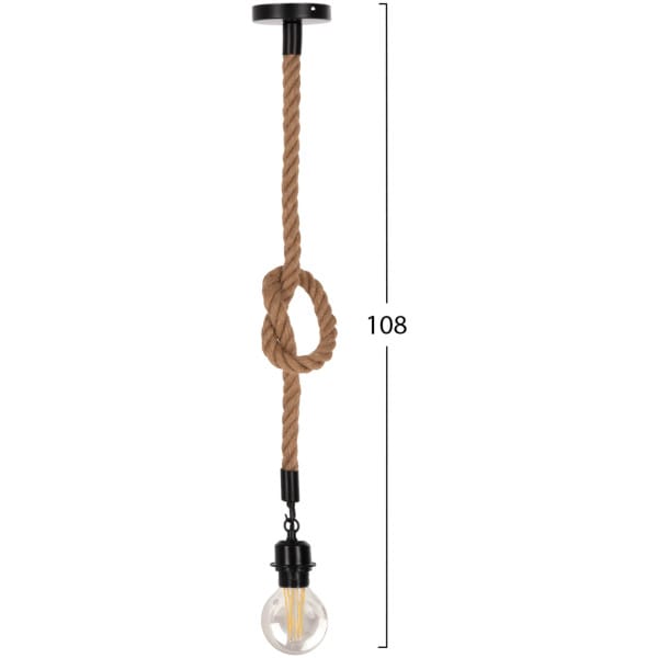 ΦΩΤΙΣΤΙΚΟ ΟΡΟΦΗΣ HM4042 ΣΧΟΙΝΙ 1m ΜΗΚΟΣ ΠΑΧΟΥΣ 1.6cm ΝΤΟΥΙ ΡΟΔΕΛΑΣ Ε27 - Image 2